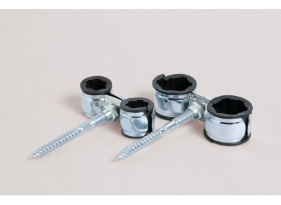 Dvojobjímka 2x22mm+šrob KOMBI  s gumou