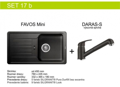Blanco SET 09-B FAVOS Mini + Daras S, piesok