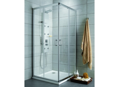 Spr.kút PREMIUM PLUS C 90x90-chróm,číre