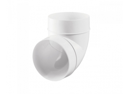 Koleno kruhové 90° ventil.biele 150