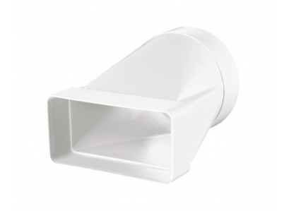 Plastový prechod kruhové / ploché potrubie, O100 mm / 55 x 110 mm