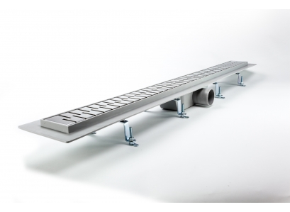 STYRON spr.žľab+rošt 90cm nerez MEDIUM