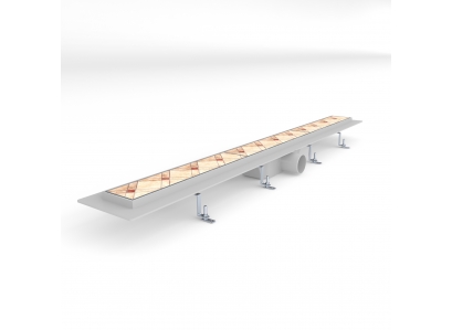 STYRON spr.žľab+rošt 70cm nerez FLOOR