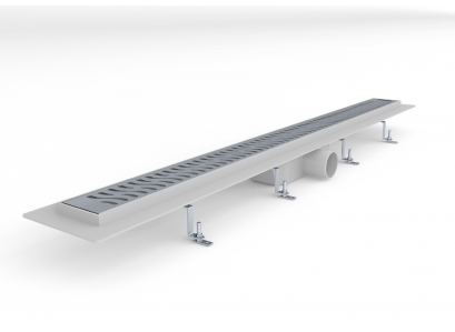 STYRON spr.žľab+rošt 100cm nerez HARMONY